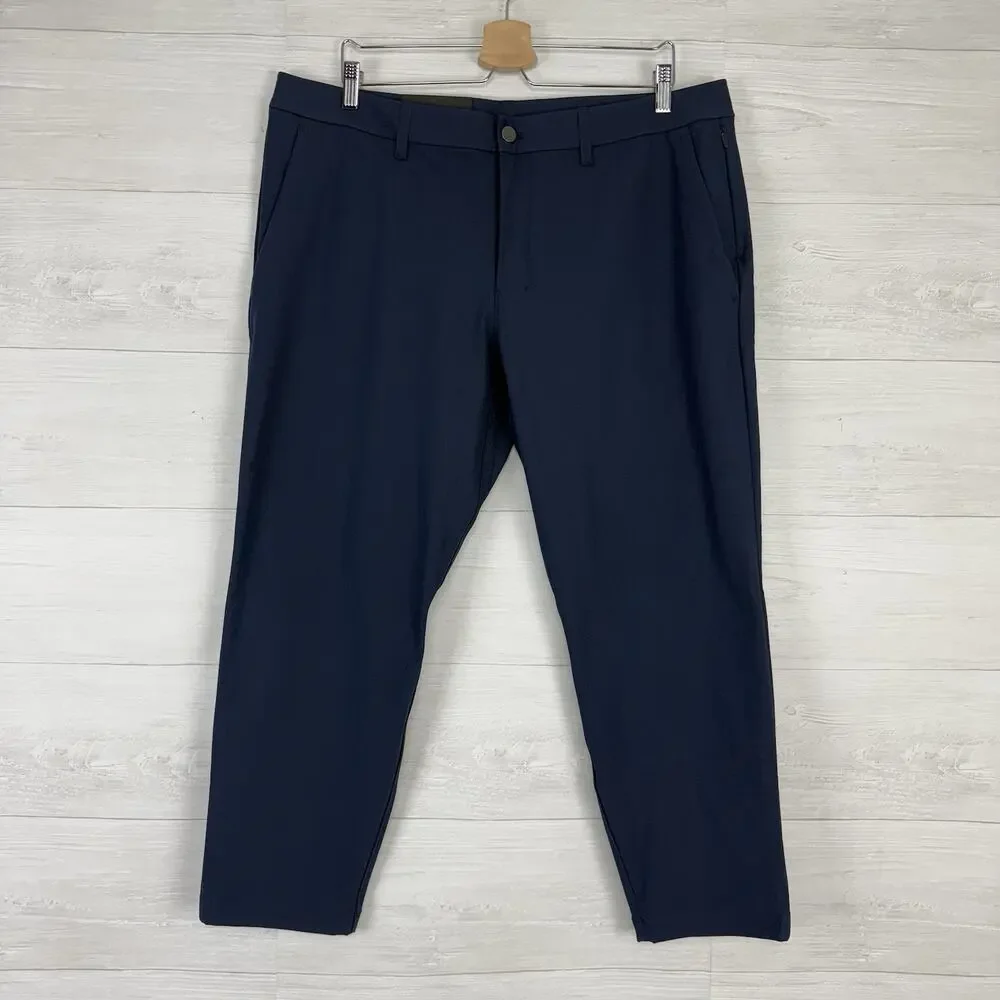 NWT Lululemon ABC Slim Fit Trouser Pants Men‎ 38 x 28 Chino Navy Blue Warpstreme